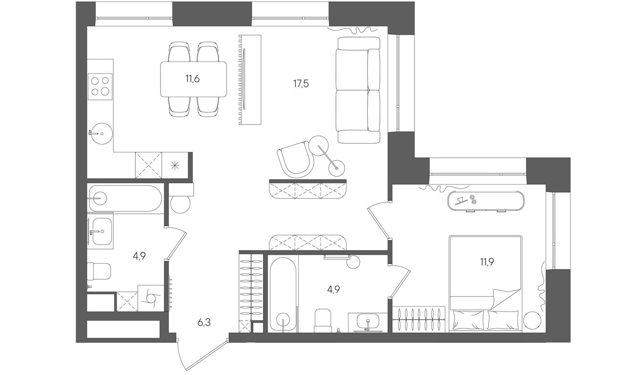 Продажа 1-комн. квартиры, 57,1 м² в ЖК «Райс (Rise)», ЖК Стоун Райс, район Лефортово, Юго-Восточный административный округ, Москва, Россия #1 Продажа 1-комн. квартиры, 57,1 м² в ЖК «Райс (Rise)», ЖК Стоун Райс, район Лефортово, Юго-Восточный административный округ, Москва, Россия #1