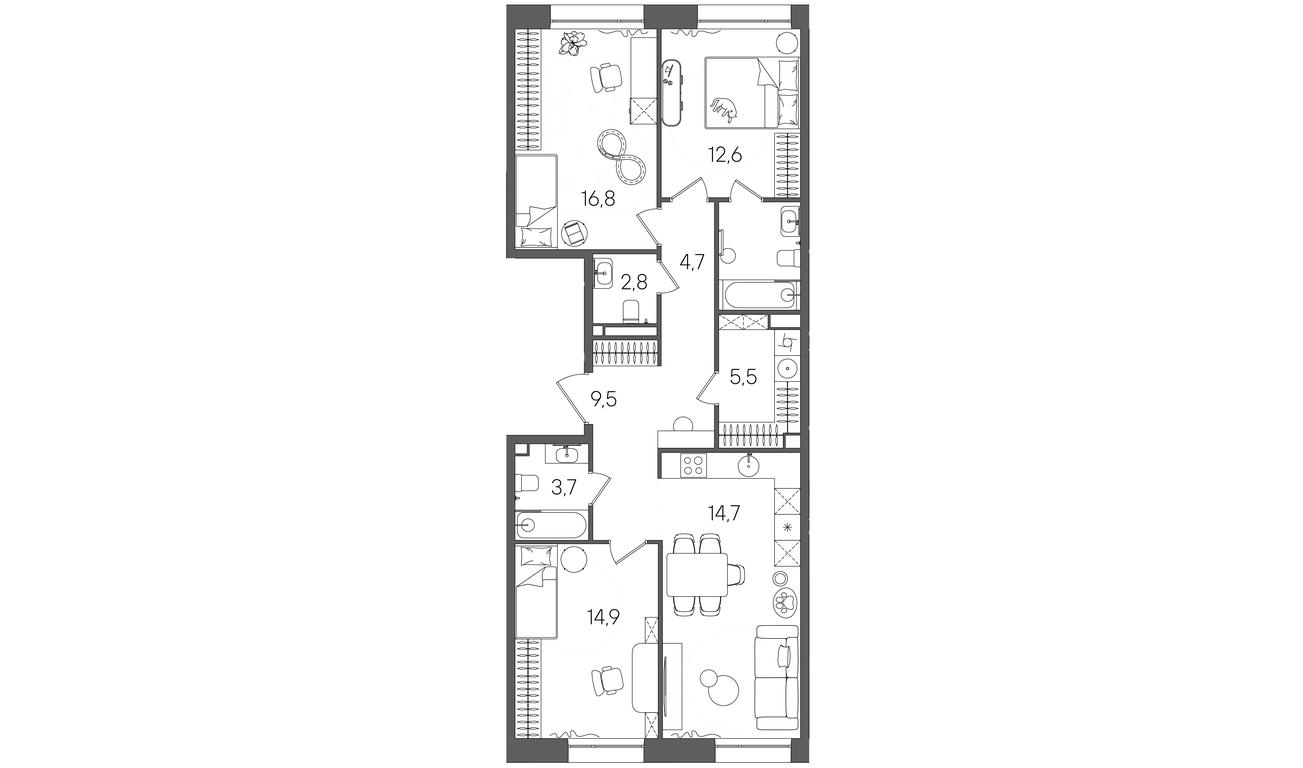 Продажа 3-комн. квартиры, 96,7 м² в ЖК «Райс (Rise)», ЖК Стоун Райс, район Лефортово, Юго-Восточный административный округ, Москва, Россия #1 Продажа 3-комн. квартиры, 96,7 м² в ЖК «Райс (Rise)», ЖК Стоун Райс, район Лефортово, Юго-Восточный административный округ, Москва, Россия #1