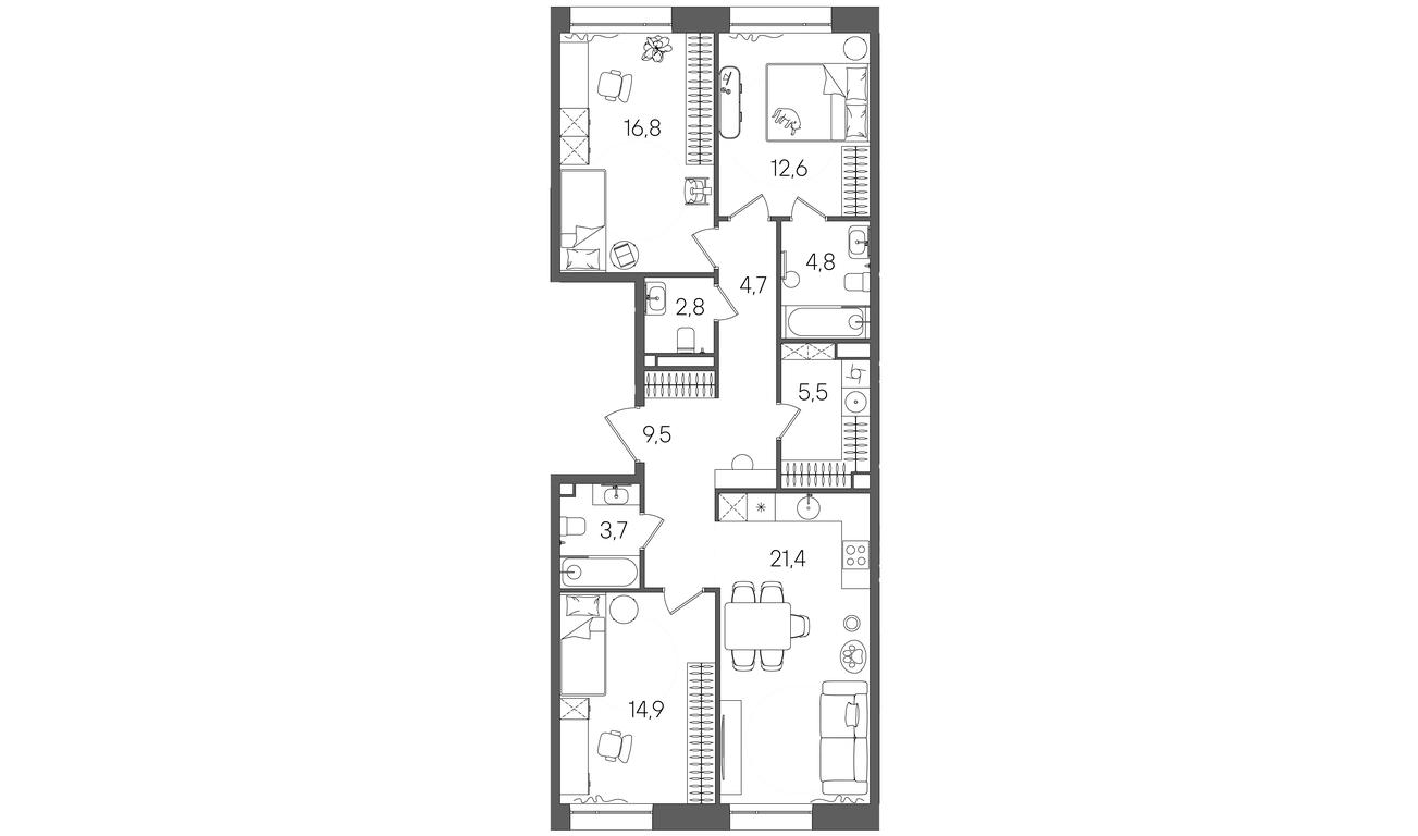 Продажа 3-комн. квартиры, 96,7 м² в ЖК «Райс (Rise)», ЖК Стоун Райс, район Лефортово, Юго-Восточный административный округ, Москва, Россия #1 Продажа 3-комн. квартиры, 96,7 м² в ЖК «Райс (Rise)», ЖК Стоун Райс, район Лефортово, Юго-Восточный административный округ, Москва, Россия #1