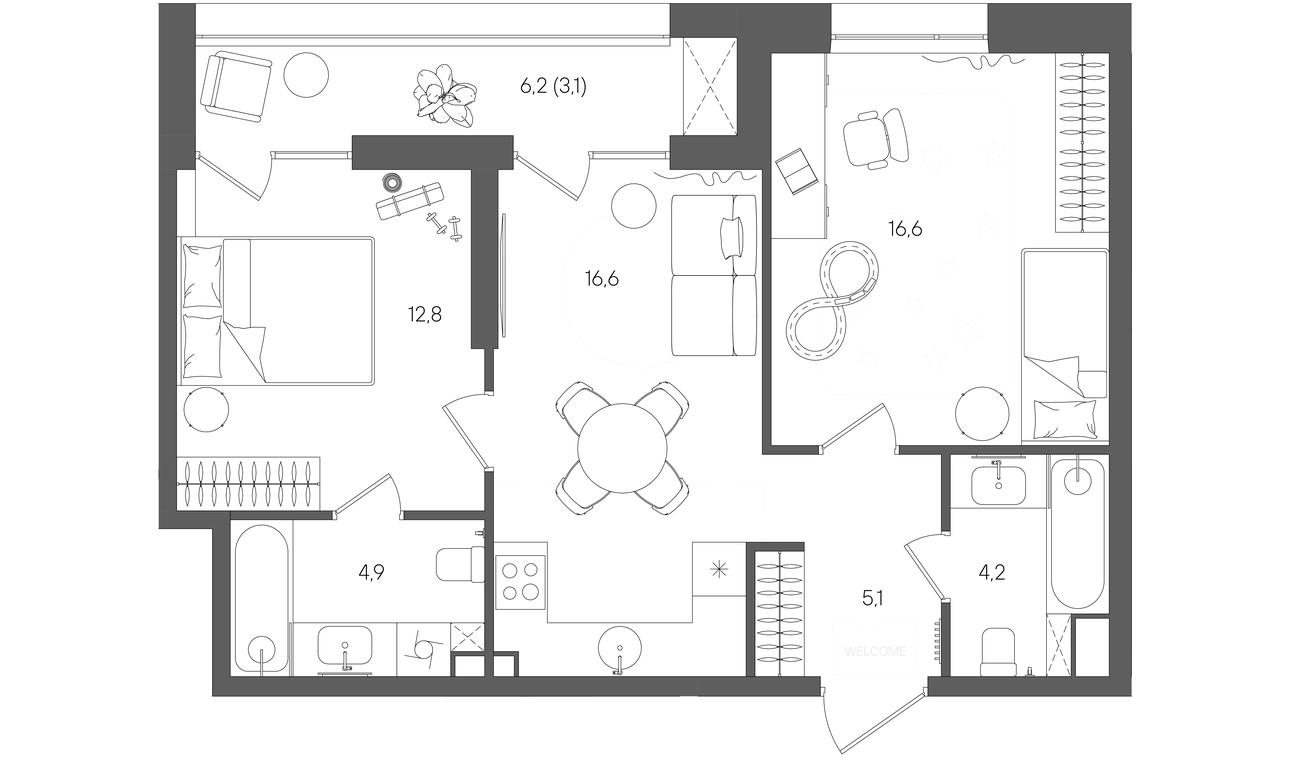 Продажа 2-комн. квартиры, 63,3 м² в ЖК «Райс (Rise)», ЖК Стоун Райс, район Лефортово, Юго-Восточный административный округ, Москва, Россия #1 Продажа 2-комн. квартиры, 63,3 м² в ЖК «Райс (Rise)», ЖК Стоун Райс, район Лефортово, Юго-Восточный административный округ, Москва, Россия #1