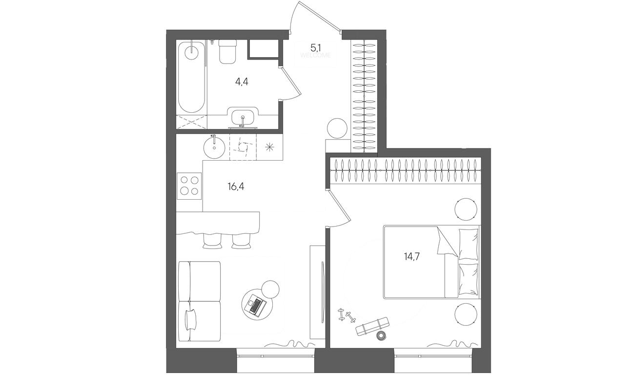 Продажа 1-комн. квартиры, 40,6 м² в ЖК «Райс (Rise)», ЖК Стоун Райс, район Лефортово, Юго-Восточный административный округ, Москва, Россия #1 Продажа 1-комн. квартиры, 40,6 м² в ЖК «Райс (Rise)», ЖК Стоун Райс, район Лефортово, Юго-Восточный административный округ, Москва, Россия #1