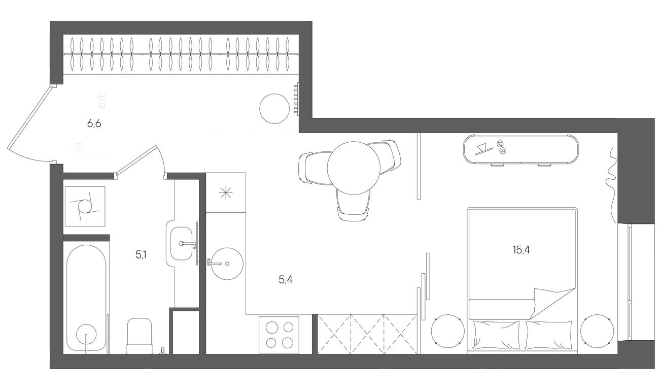Apartment Sale, 32.6平方米 at Rise, ZhK Stoun Rays, Lefortovo District, Yugo-Vostochniy Administrative Okrug, Moscow, Russia #1 Apartment Sale, 32.6平方米 at Rise, ZhK Stoun Rays, Lefortovo District, Yugo-Vostochniy Administrative Okrug, Moscow, Russia #1