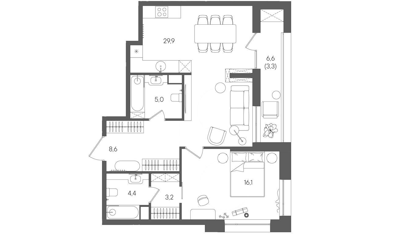 Продажа 1-комн. квартиры, 70,5 м² в ЖК «Райс (Rise)», ЖК Стоун Райс, район Лефортово, Юго-Восточный административный округ, Москва, Россия #1 Продажа 1-комн. квартиры, 70,5 м² в ЖК «Райс (Rise)», ЖК Стоун Райс, район Лефортово, Юго-Восточный административный округ, Москва, Россия #1