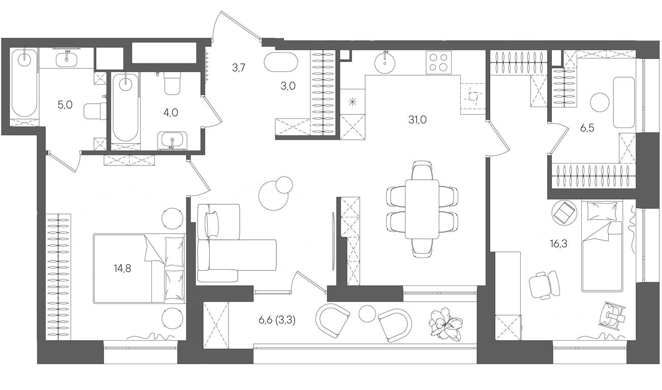 Продажа 2-комн. квартиры, 87,6 м² в ЖК «Райс (Rise)», ЖК Стоун Райс, район Лефортово, Юго-Восточный административный округ, Москва, Россия #1 Продажа 2-комн. квартиры, 87,6 м² в ЖК «Райс (Rise)», ЖК Стоун Райс, район Лефортово, Юго-Восточный административный округ, Москва, Россия #1