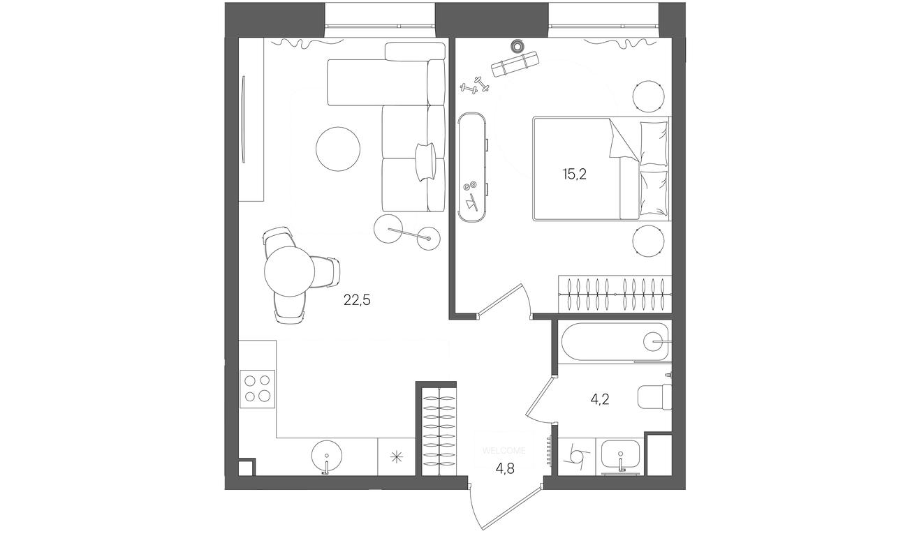 Продажа 1-комн. квартиры, 46,7 м² в ЖК «Райс (Rise)», ЖК Стоун Райс, район Лефортово, Юго-Восточный административный округ, Москва, Россия #1 Продажа 1-комн. квартиры, 46,7 м² в ЖК «Райс (Rise)», ЖК Стоун Райс, район Лефортово, Юго-Восточный административный округ, Москва, Россия #1