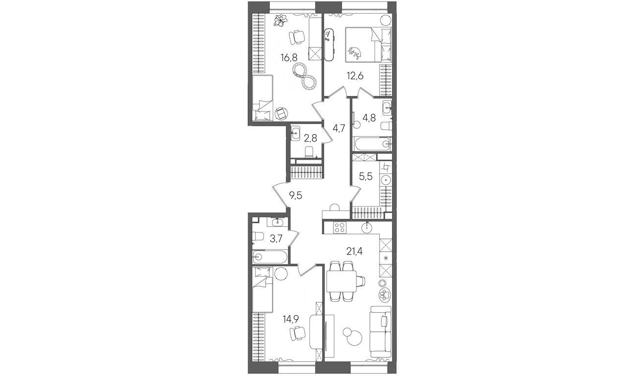 Продажа 3-комн. квартиры, 96,7 м² в ЖК «Райс (Rise)», ЖК Стоун Райс, район Лефортово, Юго-Восточный административный округ, Москва, Россия #1 Продажа 3-комн. квартиры, 96,7 м² в ЖК «Райс (Rise)», ЖК Стоун Райс, район Лефортово, Юго-Восточный административный округ, Москва, Россия #1
