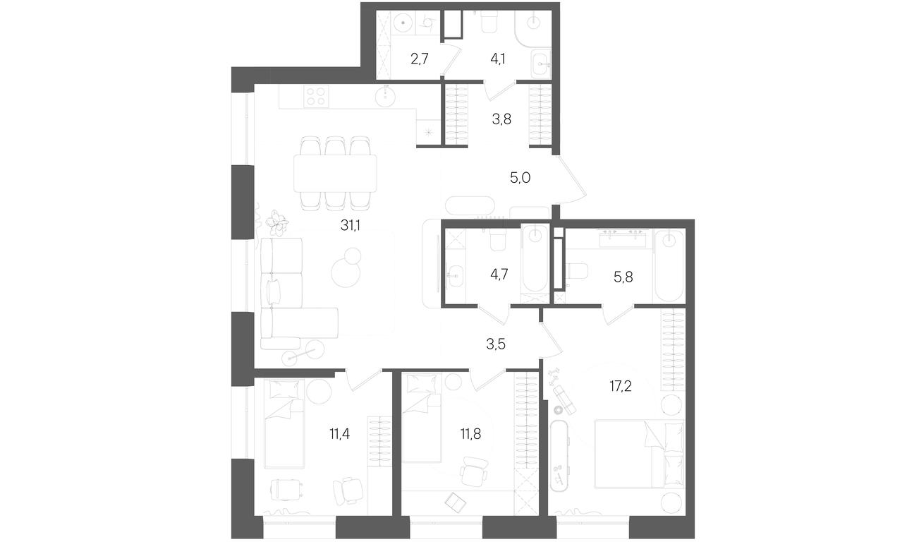 Продажа 3-комн. квартиры, 101,1 м² в ЖК «Райс (Rise)», ЖК Стоун Райс, район Лефортово, Юго-Восточный административный округ, Москва, Россия #1 Продажа 3-комн. квартиры, 101,1 м² в ЖК «Райс (Rise)», ЖК Стоун Райс, район Лефортово, Юго-Восточный административный округ, Москва, Россия #1