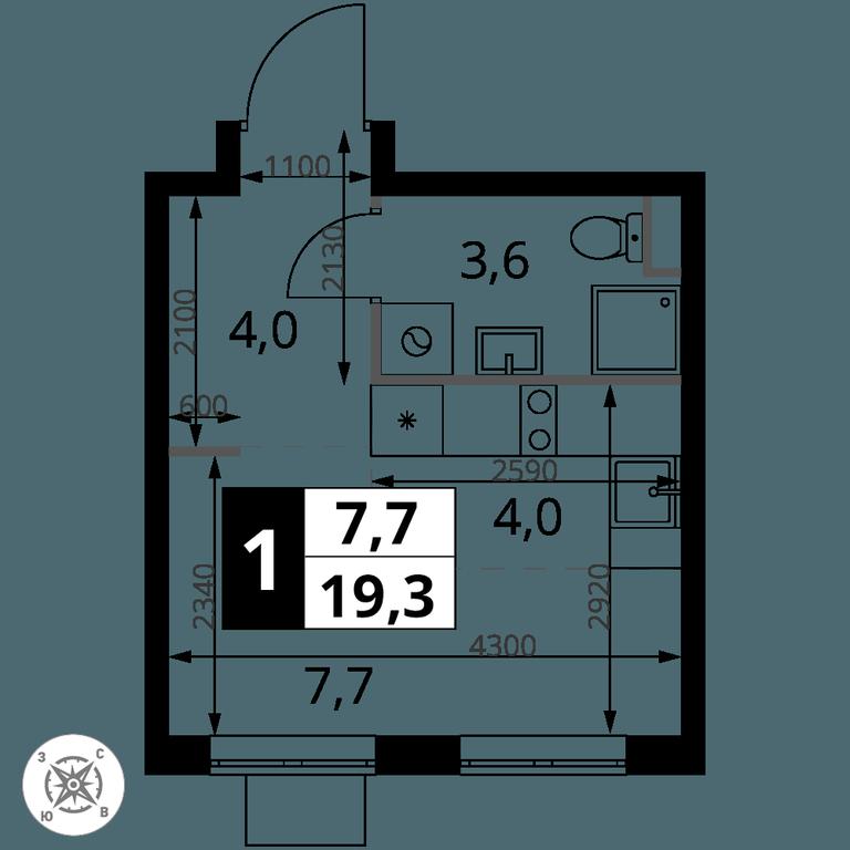Apartment Sale, 19.3 sq. m. at Pervy Sheremetevskij, Komsomolskaya Street, 16, Khimki, Moscow Region, Russia #1 Apartment Sale, 19.3 sq. m. at Pervy Sheremetevskij, Komsomolskaya Street, 16, Khimki, Moscow Region, Russia #1