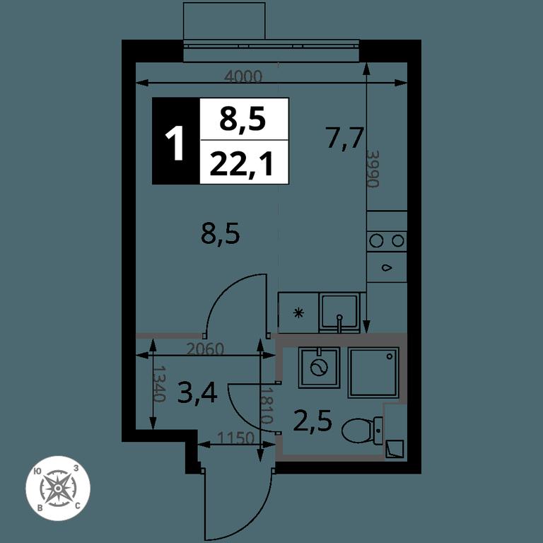 Apartment Sale, 22.1 sq. m. at Pervy Sheremetevskij, Komsomolskaya Street, 16, Khimki, Moscow Region, Russia #2 Apartment Sale, 22.1 sq. m. at Pervy Sheremetevskij, Komsomolskaya Street, 16, Khimki, Moscow Region, Russia #2