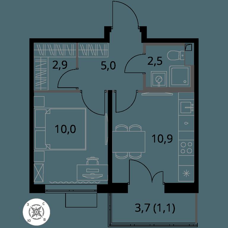 1-BD Apartment Sale, 32.4平方米 at Pervy Sheremetevskij, Komsomolskaya Street, 16, Khimki, Moscow Region, Russia #1 1-BD Apartment Sale, 32.4平方米 at Pervy Sheremetevskij, Komsomolskaya Street, 16, Khimki, Moscow Region, Russia #1