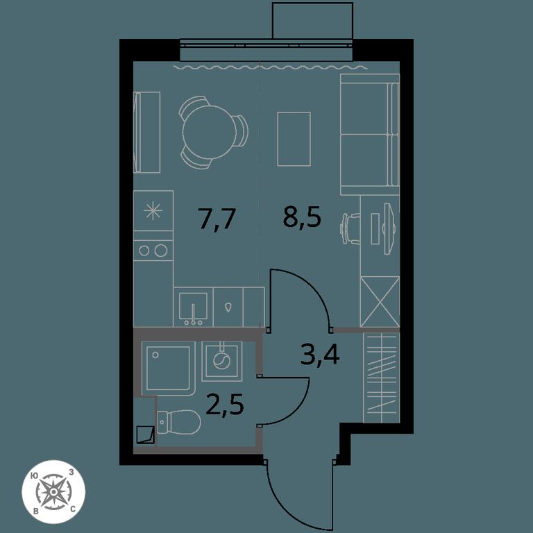 Apartment Sale, 22.1 sq. m. at Pervy Sheremetevskij, Komsomolskaya Street, 16, Khimki, Moscow Region, Russia #1 Apartment Sale, 22.1 sq. m. at Pervy Sheremetevskij, Komsomolskaya Street, 16, Khimki, Moscow Region, Russia #1