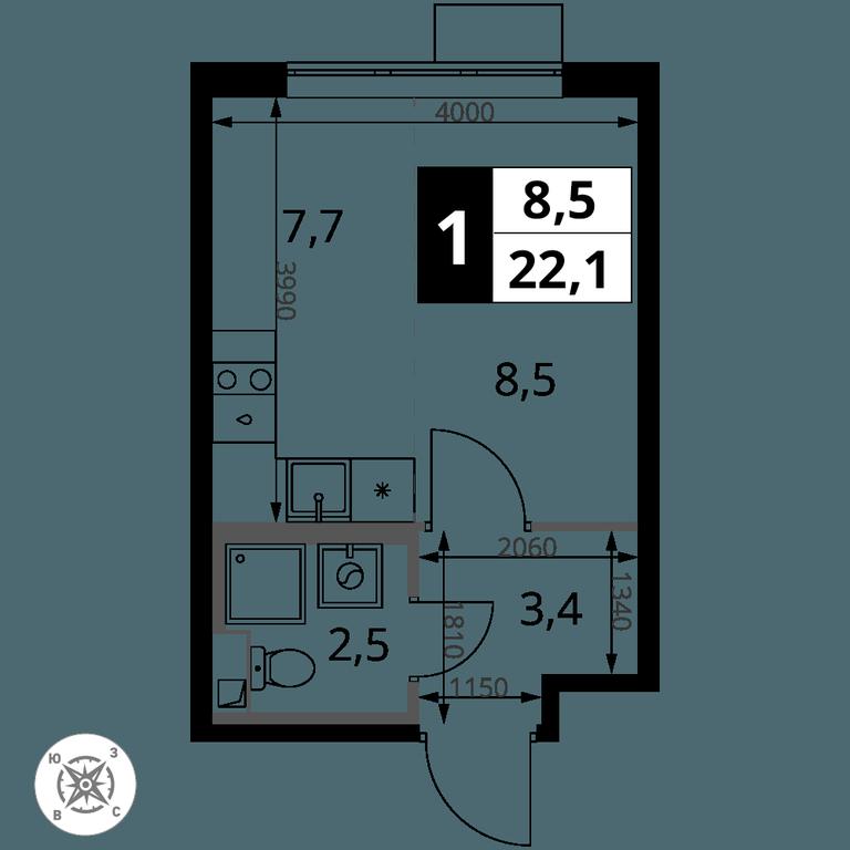 Apartment Sale, 22.1 sq. m. at Pervy Sheremetevskij, Komsomolskaya Street, 16, Khimki, Moscow Region, Russia #2 Apartment Sale, 22.1 sq. m. at Pervy Sheremetevskij, Komsomolskaya Street, 16, Khimki, Moscow Region, Russia #2
