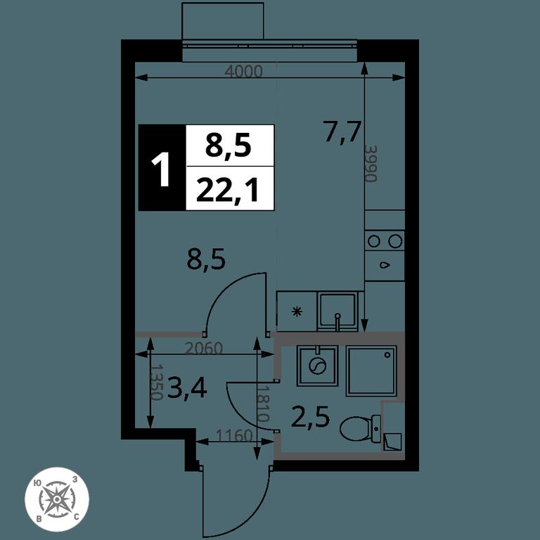 Apartment Sale, 22.1 sq. m. at Pervy Sheremetevskij, Komsomolskaya Street, 16, Khimki, Moscow Region, Russia #2 Apartment Sale, 22.1 sq. m. at Pervy Sheremetevskij, Komsomolskaya Street, 16, Khimki, Moscow Region, Russia #2
