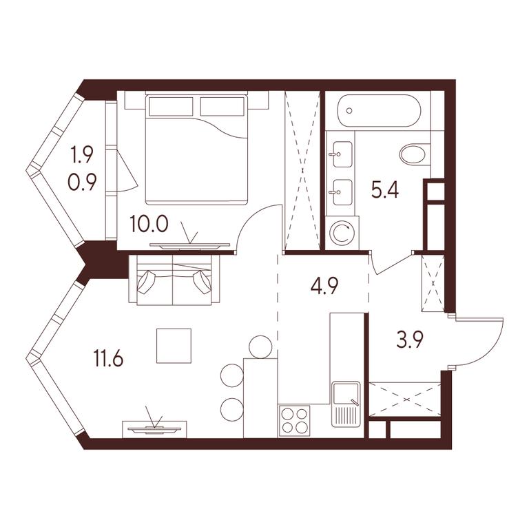 1-BD Apartment Sale, 36.7 sq. m. at INDY TOWERS (Indi Tauerz), Kuusinen Street, Moscow, Russia #1 1-BD Apartment Sale, 36.7 sq. m. at INDY TOWERS (Indi Tauerz), Kuusinen Street, Moscow, Russia #1