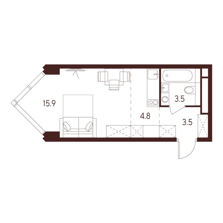 Apartment Sale, 27.7 sq. m. at INDY TOWERS (Indi Tauerz), Kuusinen Street, Moscow, Russia #1 Apartment Sale, 27.7 sq. m. at INDY TOWERS (Indi Tauerz), Kuusinen Street, Moscow, Russia #1