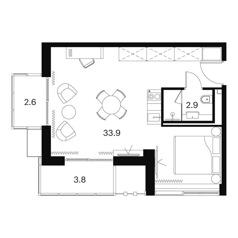 Apartment Sale, 43.2 sq. m. at Akvilon Signal (Akvilon Signal), Signalny Drive, 12, Moscow, Russia #1