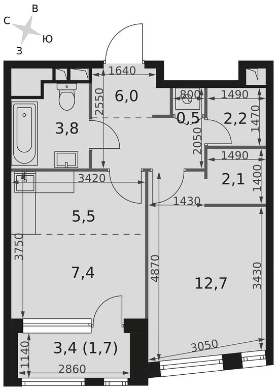 1-BD Apartment Sale, 41.9 sq. m. at Rotterdam, Varshavskoye Highway, 37Ак1с2, Moscow, Russia #2