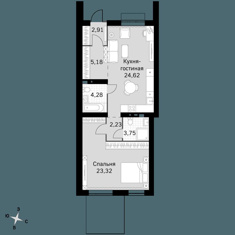 2-BD Apartment Sale, 66.29 sq. m. at Zhavoronki Club, zhiloy kompleks Akkord Smart-kvartal, Mitkino Village, Odintsovskiy City District, Moscow Region, Russia #1 2-BD Apartment Sale, 66.29 sq. m. at Zhavoronki Club, zhiloy kompleks Akkord Smart-kvartal, Mitkino Village, Odintsovskiy City District, Moscow Region, Russia #1