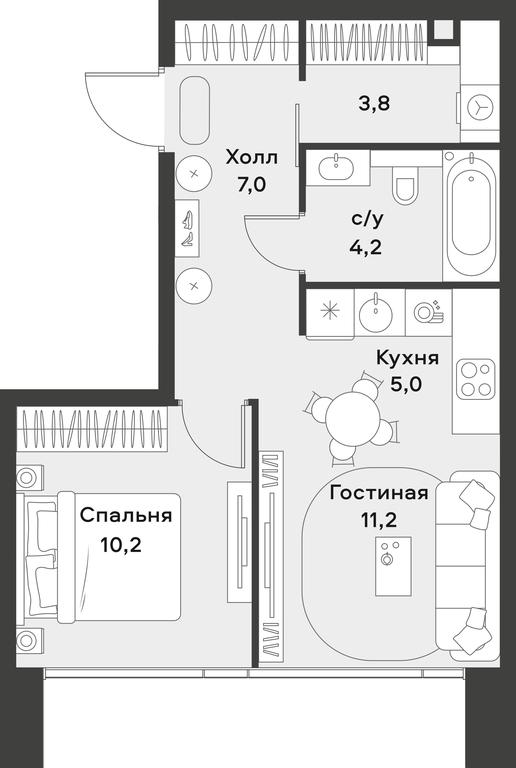 Apartment Sale, 40.2 sq. m. at Alia, Lyotnaya Street, 95Бк2, Moscow, Russia #1 Apartment Sale, 40.2 sq. m. at Alia, Lyotnaya Street, 95Бк2, Moscow, Russia #1