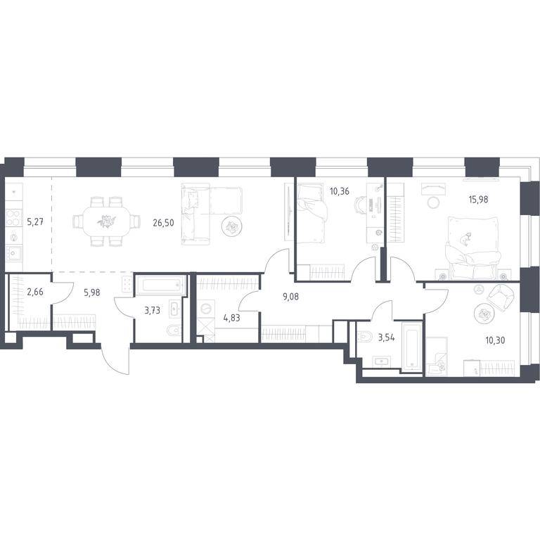2-BD Apartment Sale, 98.23平方米 at Vereiskaya 41, Vereyskaya Street, 41, Moscow, Russia #1 2-BD Apartment Sale, 98.23平方米 at Vereiskaya 41, Vereyskaya Street, 41, Moscow, Russia #1