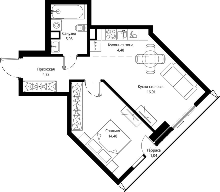 1-BD Apartment Sale, 47.34 sq. m. at Jois, 3rd Silikatny Drive, 10, Moscow, Russia #1 1-BD Apartment Sale, 47.34 sq. m. at Jois, 3rd Silikatny Drive, 10, Moscow, Russia #1