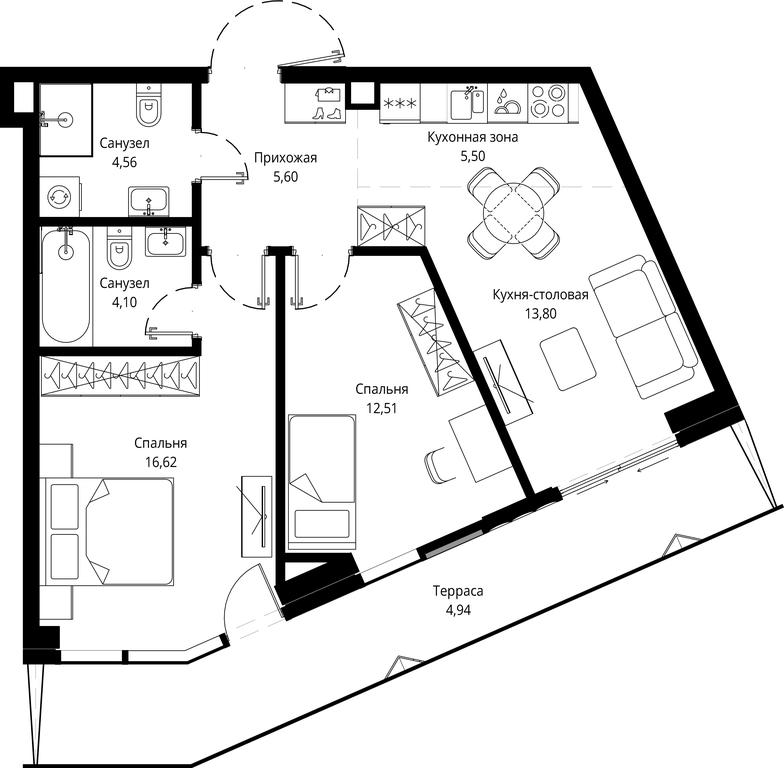 2-BD Apartment Sale, 68.34 sq. m. at Jois, 3rd Silikatny Drive, 10, Moscow, Russia #1 2-BD Apartment Sale, 68.34 sq. m. at Jois, 3rd Silikatny Drive, 10, Moscow, Russia #1