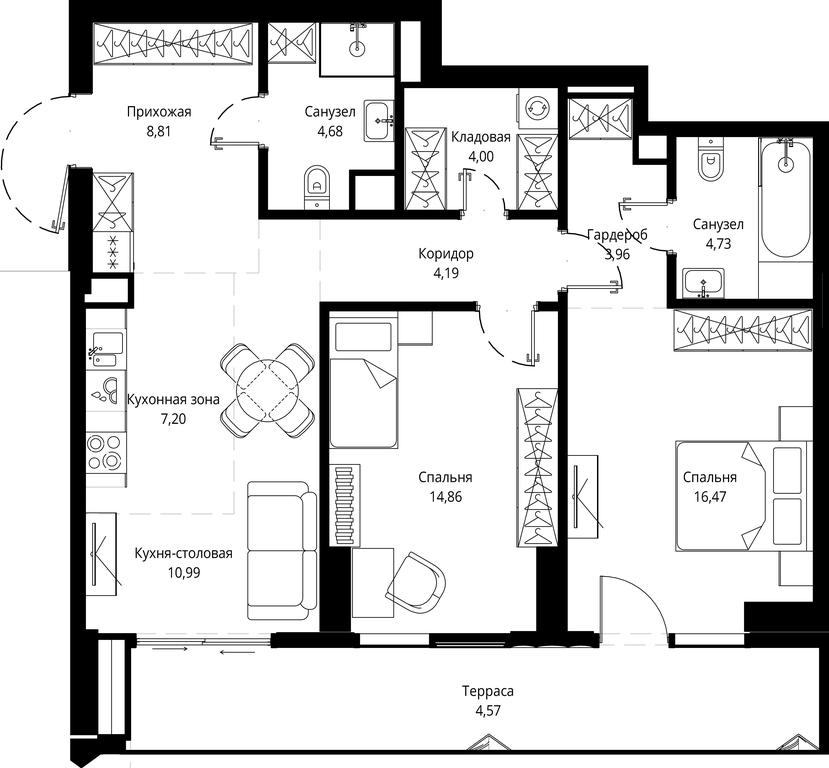 2-BD Apartment Sale, 85.62 sq. m. at Jois, 3rd Silikatny Drive, 10, Moscow, Russia #1 2-BD Apartment Sale, 85.62 sq. m. at Jois, 3rd Silikatny Drive, 10, Moscow, Russia #1