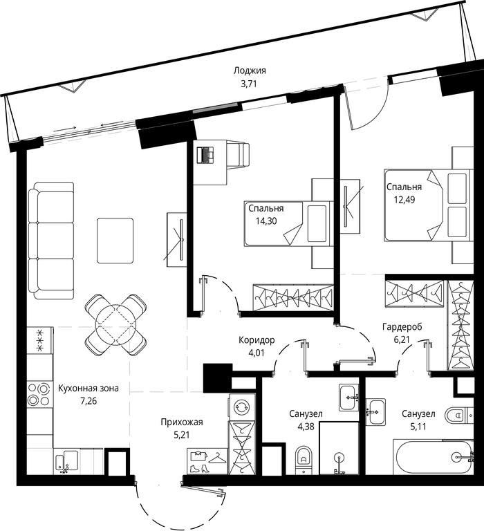 2-BD Apartment Sale, 80.48 sq. m. at Jois, 3rd Silikatny Drive, 10, Moscow, Russia #1 2-BD Apartment Sale, 80.48 sq. m. at Jois, 3rd Silikatny Drive, 10, Moscow, Russia #1