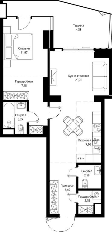 1-BD Apartment Sale, 70.33 sq. m. at Jois, 3rd Silikatny Drive, 10, Moscow, Russia #1 1-BD Apartment Sale, 70.33 sq. m. at Jois, 3rd Silikatny Drive, 10, Moscow, Russia #1