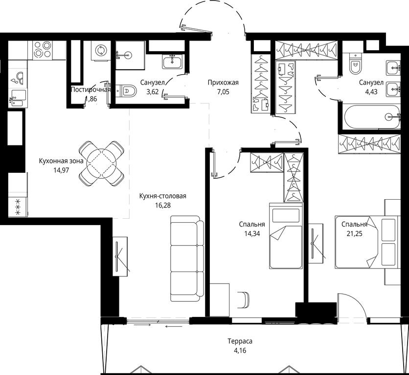 2-BD Apartment Sale, 89.33 sq. m. at Jois, 3rd Silikatny Drive, 10, Moscow, Russia #1 2-BD Apartment Sale, 89.33 sq. m. at Jois, 3rd Silikatny Drive, 10, Moscow, Russia #1