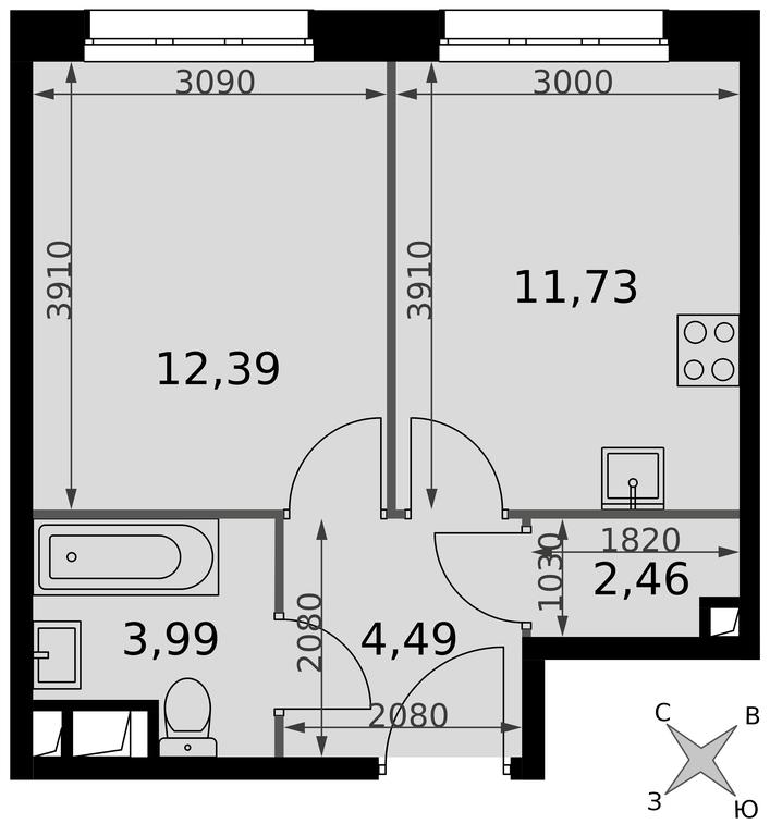 1-BD Apartment Sale, 34.97 sq. m. at Dvizhenie. Govorovo, Центральная улица, 47, деревня Говорово, поселение Московский, Москва, Россия #2 1-BD Apartment Sale, 34.97 sq. m. at Dvizhenie. Govorovo, Центральная улица, 47, деревня Говорово, поселение Московский, Москва, Россия #2