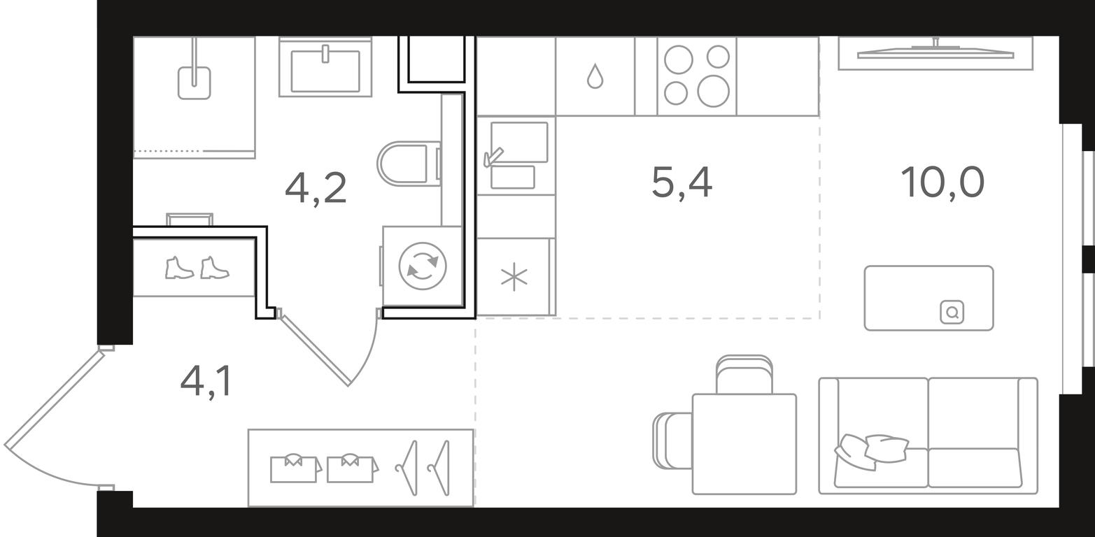 Apartment Sale, 23.7 sq. m. at Mangazeja v Bogorodskom, Ivanteyevskaya Street, 25к1, Moscow, Russia #1 Apartment Sale, 23.7 sq. m. at Mangazeja v Bogorodskom, Ivanteyevskaya Street, 25к1, Moscow, Russia #1