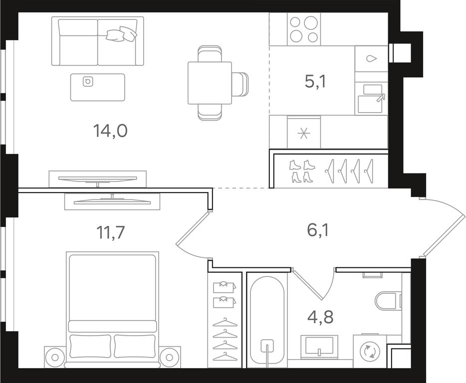 1-BD Apartment Sale, 41.7 sq. m. at Mangazeja v Bogorodskom, Ivanteyevskaya Street, 25к1, Moscow, Russia #1 1-BD Apartment Sale, 41.7 sq. m. at Mangazeja v Bogorodskom, Ivanteyevskaya Street, 25к1, Moscow, Russia #1