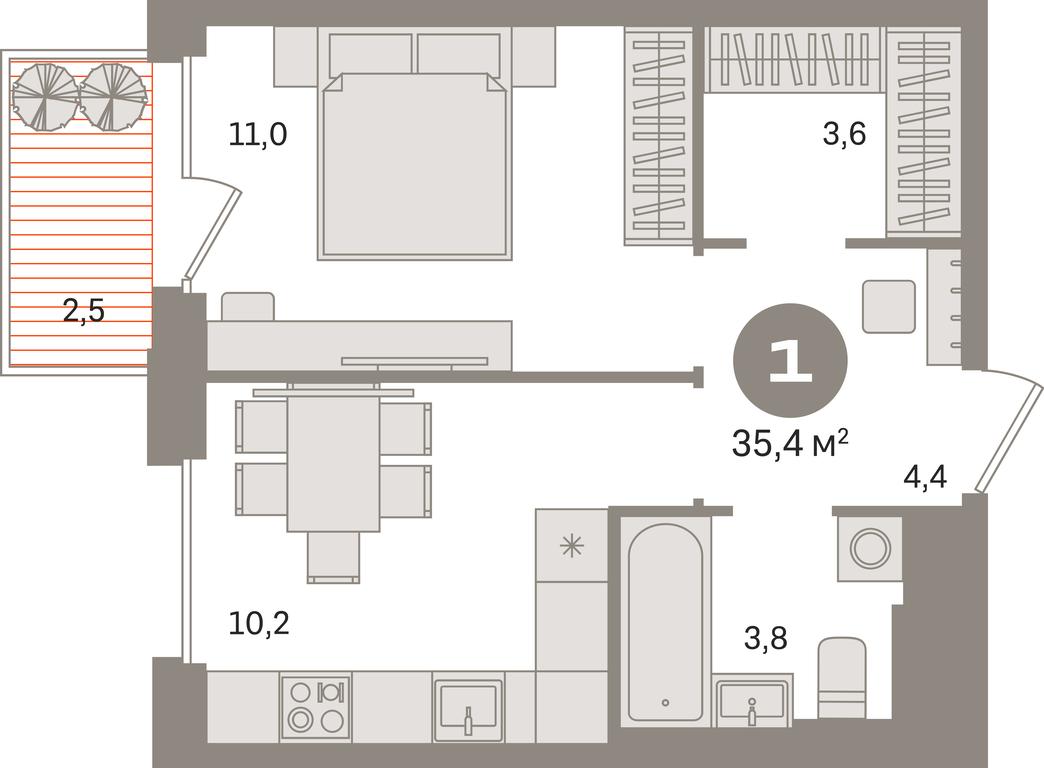 1-BD Apartment Sale, 35.4 sq. m. at Kvartal Gercena, zhiloy kompleks Kvartal Gertsena, Moscow, Russia #1 1-BD Apartment Sale, 35.4 sq. m. at Kvartal Gercena, zhiloy kompleks Kvartal Gertsena, Moscow, Russia #1