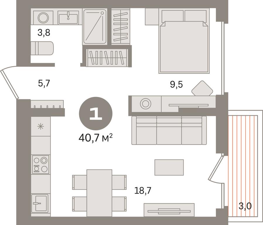 1-BD Apartment Sale, 40.7平方米 at Pervy kvartal, Kalinovaya ulitsa, derevnya Sapronovo, Leninskiy City District, Moscow Region, Russia #1 1-BD Apartment Sale, 40.7平方米 at Pervy kvartal, Kalinovaya ulitsa, derevnya Sapronovo, Leninskiy City District, Moscow Region, Russia #1