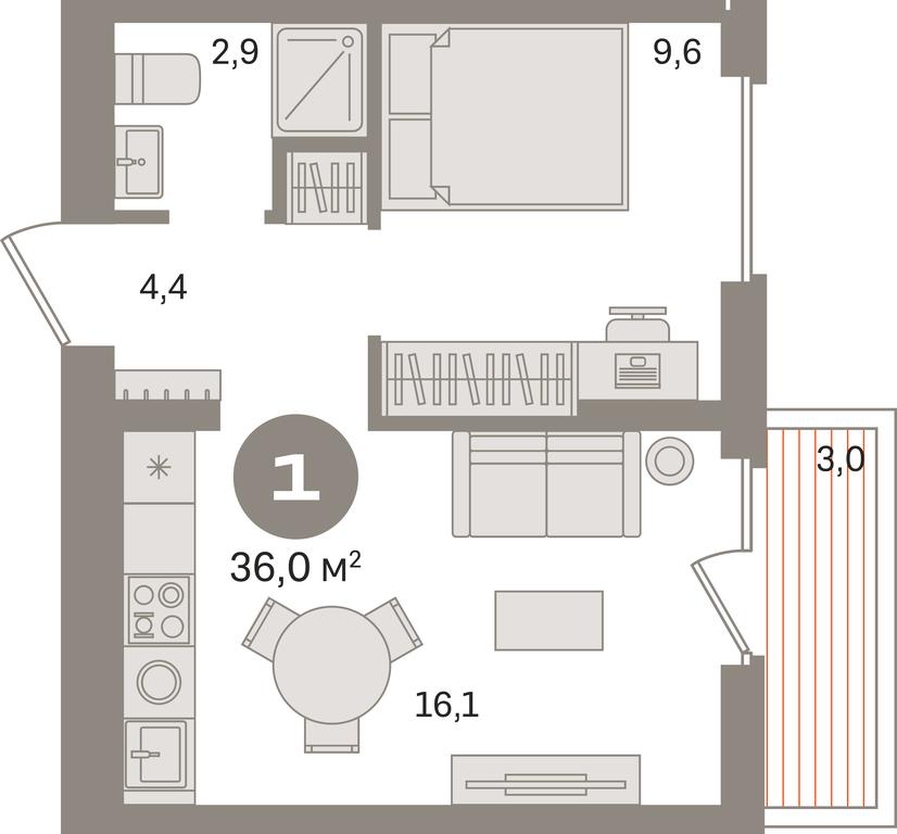1-BD Apartment Sale, 36 sq. m. at Pervy kvartal, Kalinovaya ulitsa, derevnya Sapronovo, Leninskiy City District, Moscow Region, Russia #1 1-BD Apartment Sale, 36 sq. m. at Pervy kvartal, Kalinovaya ulitsa, derevnya Sapronovo, Leninskiy City District, Moscow Region, Russia #1