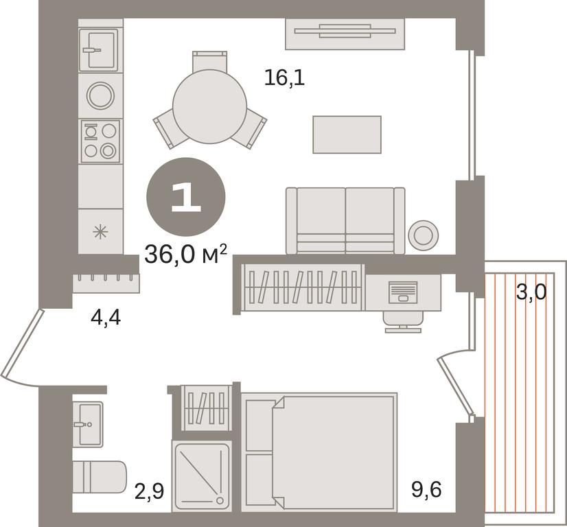 1-BD Apartment Sale, 36 sq. m. at Pervy kvartal, Kalinovaya ulitsa, derevnya Sapronovo, Leninskiy City District, Moscow Region, Russia #1 1-BD Apartment Sale, 36 sq. m. at Pervy kvartal, Kalinovaya ulitsa, derevnya Sapronovo, Leninskiy City District, Moscow Region, Russia #1