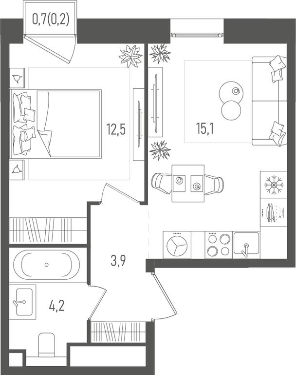 1-BD Apartment Sale, 35.9平方米 at Pave, 2nd Paveletsky Drive, Moscow, Russia #1 1-BD Apartment Sale, 35.9平方米 at Pave, 2nd Paveletsky Drive, Moscow, Russia #1