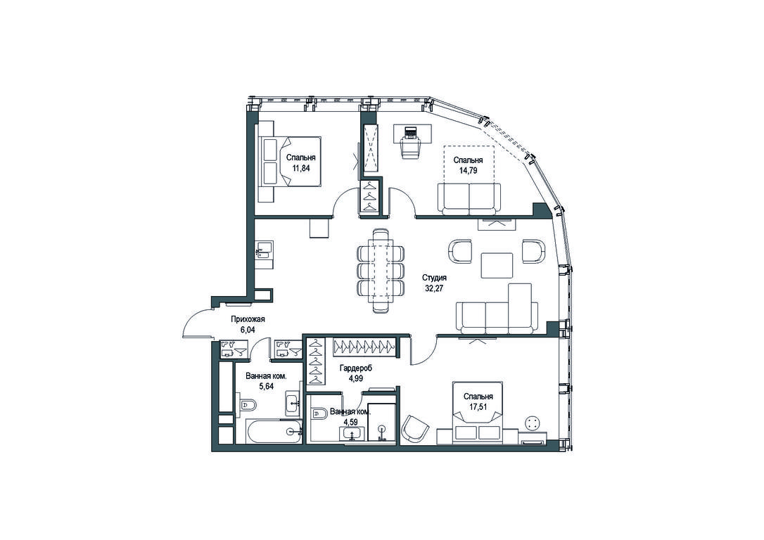3-BD Apartment Sale, 108.17 sq. m. at Famous, Bagrationovsky Drive, 5к2, Moscow, Russia #1 3-BD Apartment Sale, 108.17 sq. m. at Famous, Bagrationovsky Drive, 5к2, Moscow, Russia #1