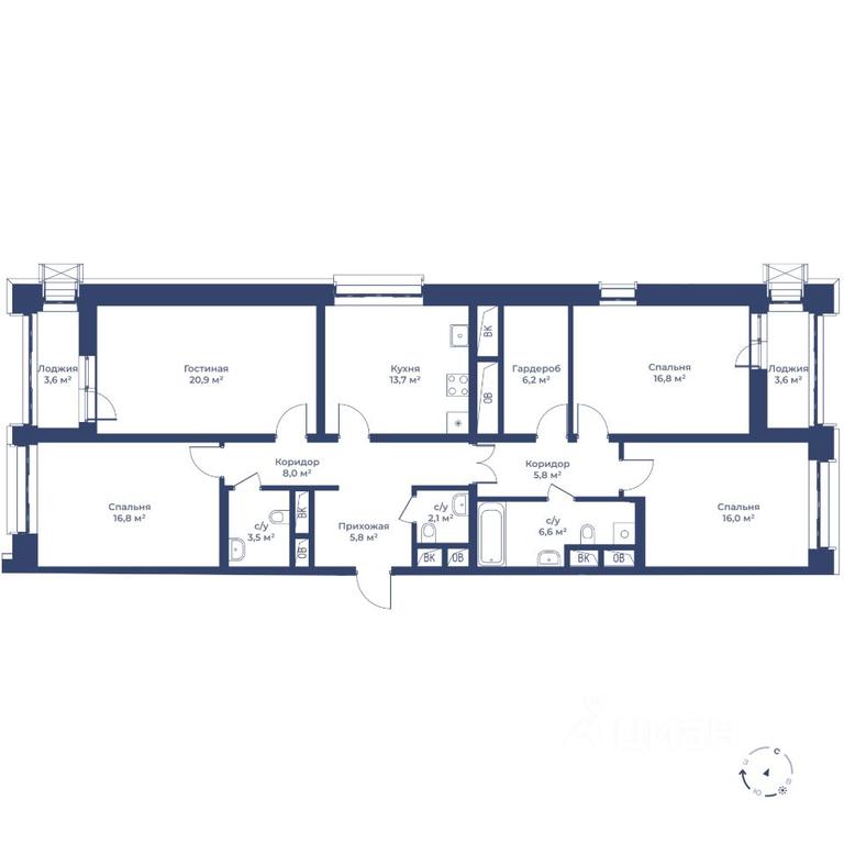 Продажа 3-комн. квартиры, 125,8 м² в ЖК «Цветочный город», Магистральная улица, Мытищи, Московская область, Россия #1 Продажа 3-комн. квартиры, 125,8 м² в ЖК «Цветочный город», Магистральная улица, Мытищи, Московская область, Россия #1