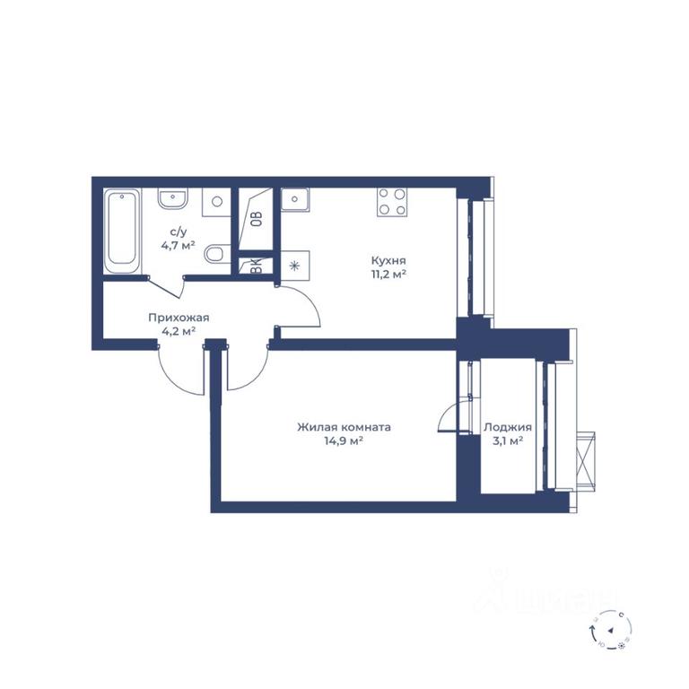 Apartment Sale, 36.6 sq. m. at Tsvetochny gorod, Magistralnaya ulitsa, Mytischi, Moscow Region, Russia #1 Apartment Sale, 36.6 sq. m. at Tsvetochny gorod, Magistralnaya ulitsa, Mytischi, Moscow Region, Russia #1
