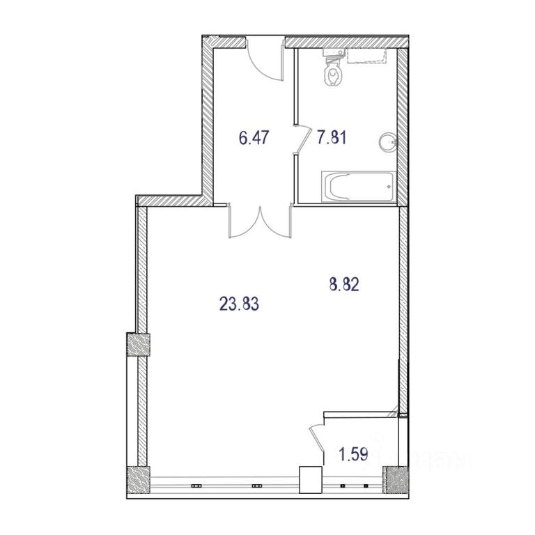 1-BD Apartment Sale, 64.8 sq. m. at Marshal, Marshala Rybalko Street, Moscow, Russia #1 1-BD Apartment Sale, 64.8 sq. m. at Marshal, Marshala Rybalko Street, Moscow, Russia #1