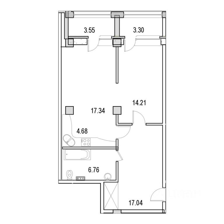 1-BD Apartment Sale, 67.79 sq. m. at Marshal, Marshala Rybalko Street, Moscow, Russia #1 1-BD Apartment Sale, 67.79 sq. m. at Marshal, Marshala Rybalko Street, Moscow, Russia #1