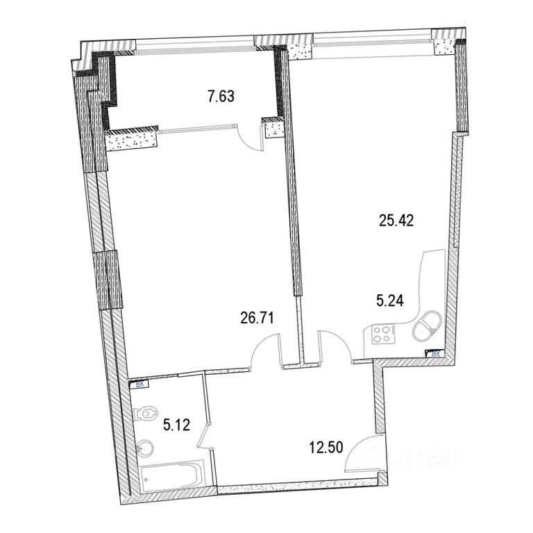 1-BD Apartment Sale, 82.6 sq. m. at Marshal, Marshala Rybalko Street, Moscow, Russia #1 1-BD Apartment Sale, 82.6 sq. m. at Marshal, Marshala Rybalko Street, Moscow, Russia #1