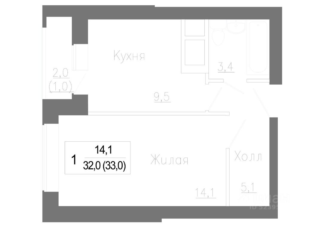 Apartment Sale, 33平方米 at Novoe Zamitino, Sadovaya ulitsa, derevnya Saburovo, Krasnogorsk Urban District, Moscow Region, Russia #1 Apartment Sale, 33平方米 at Novoe Zamitino, Sadovaya ulitsa, derevnya Saburovo, Krasnogorsk Urban District, Moscow Region, Russia #1
