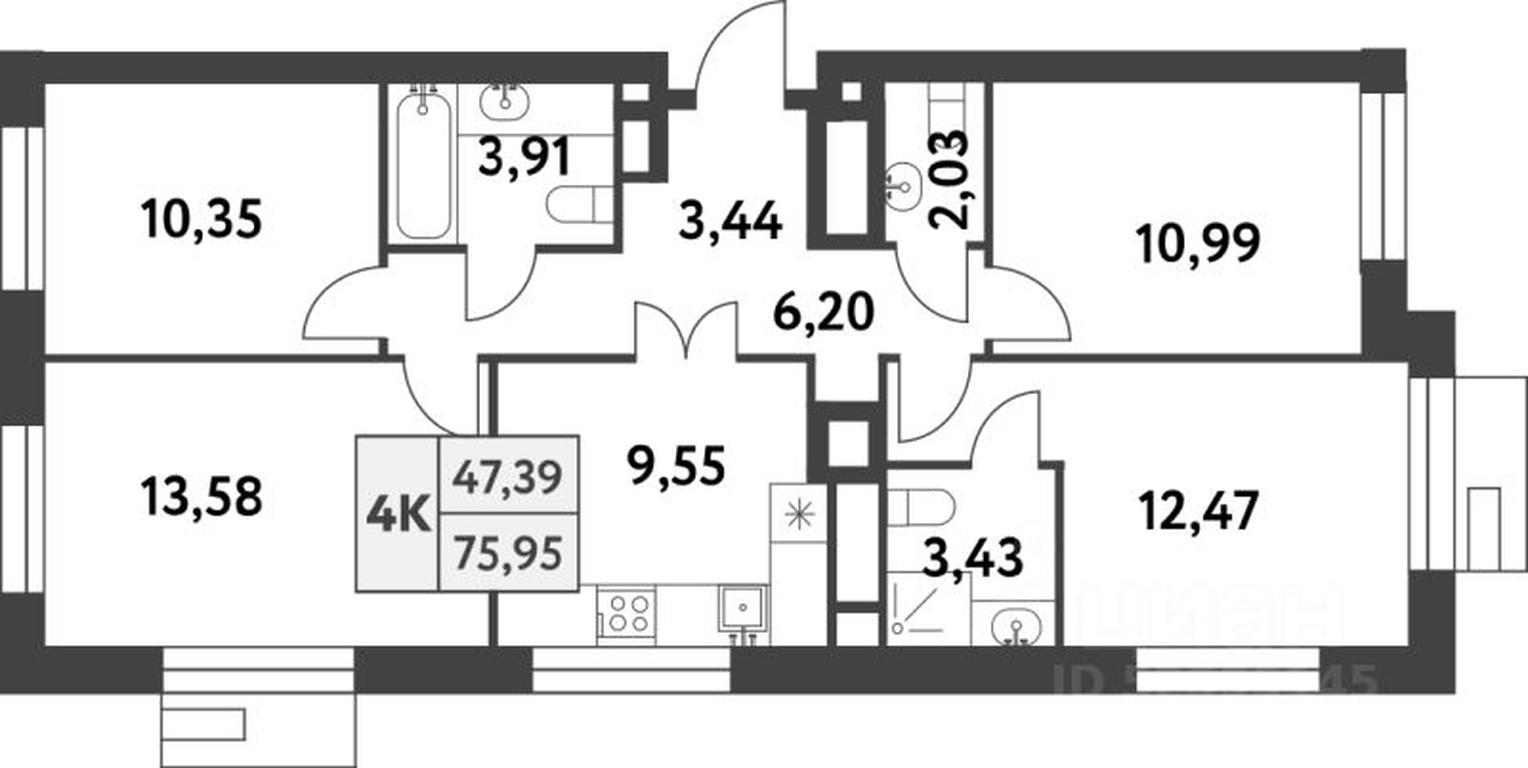 3-BD Apartment Sale, 75.9 sq. m. at Smart Garden (Smart Garden), 5-ya ulitsa Lesnyye Polyany, posyolok Gazoprovod, Kommunarka District, Novomoskovskiy Administrative Okrug, Moscow, Russia #1 3-BD Apartment Sale, 75.9 sq. m. at Smart Garden (Smart Garden), 5-ya ulitsa Lesnyye Polyany, posyolok Gazoprovod, Kommunarka District, Novomoskovskiy Administrative Okrug, Moscow, Russia #1