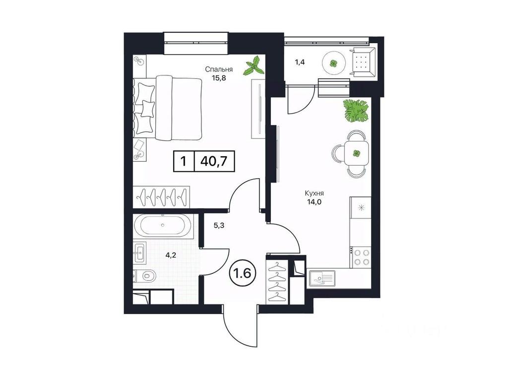 Продажа квартиры, 40,7 м² в ЖК «Пушкино Град», Полевая улица, село Братовщина, городской округ Пушкинский, Московская область, Россия #1 Продажа квартиры, 40,7 м² в ЖК «Пушкино Град», Полевая улица, село Братовщина, городской округ Пушкинский, Московская область, Россия #1