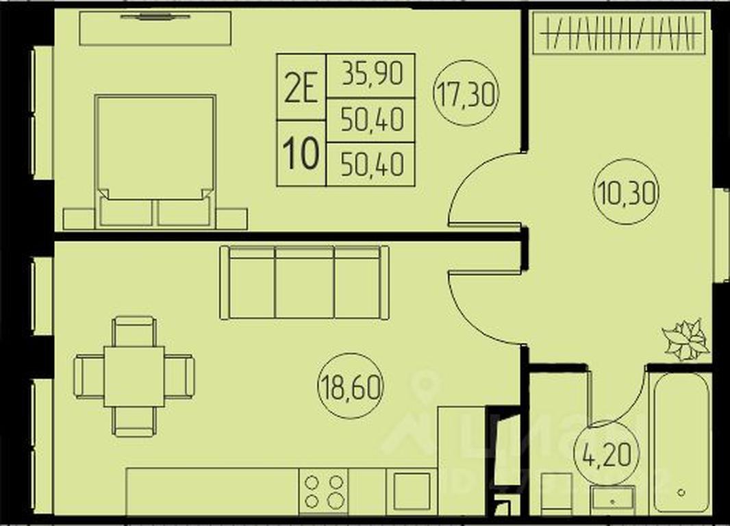 1-BD Apartment Sale, 50.4 sq. m. at 31 kvartal, Naberezhnaya ulitsa, Pushkino, Moscow Region, Russia #1 1-BD Apartment Sale, 50.4 sq. m. at 31 kvartal, Naberezhnaya ulitsa, Pushkino, Moscow Region, Russia #1