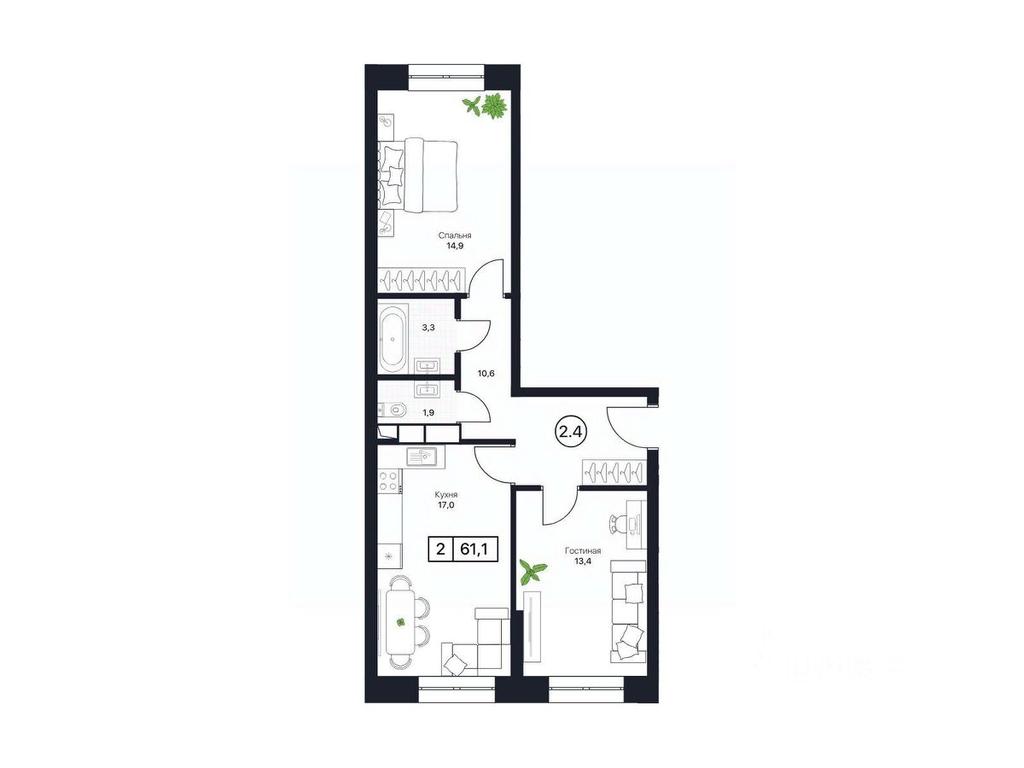 1-BD Apartment Sale, 61.1 sq. m. at Pushkino Grad, Polevaya ulitsa, selo Bratovshchina, Pshkinskiy Urban District, Moscow Region, Russia #1 1-BD Apartment Sale, 61.1 sq. m. at Pushkino Grad, Polevaya ulitsa, selo Bratovshchina, Pshkinskiy Urban District, Moscow Region, Russia #1