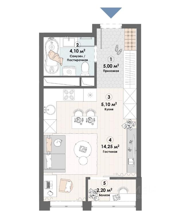 Apartment Sale, 30.65 sq. m. at Triumf, Nadsonovskaya ulitsa, Pushkino, Moscow Region, Russia #1
